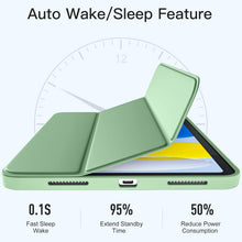 Load image into Gallery viewer, ProElite Smart Case for iPad (A16) 11th/10th Generation (2025/2022) [Auto Sleep/Wake Cover] [Left Side Pencil Holder] [Soft Flexible Case] Recoil Series - Matcha Green
