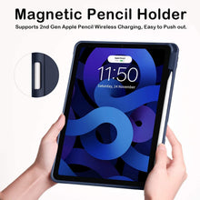 Load image into Gallery viewer, ProElite Pencil Case for iPad Air 11 M4/M3/M2 2026/2025/2024, Pro 11 4th/3rd Gen 2022/2021 &amp; Air 5th/4th Gen 10.9", Auto Sleep/Wake Cover with Pencil Holder [Soft Flexible Case with Stylus] Dark Blue
