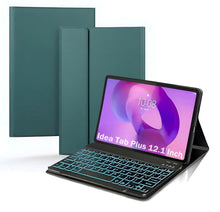 Load image into Gallery viewer, ProElite Keyboard case for Lenovo Idea Tab Plus 12.1 inch 2025, Magnetic Detachable Wireless Bluetooth Keyboard Built-in 7-Colors Backlit, Dark Green
