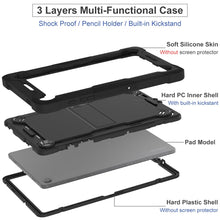 Load image into Gallery viewer, ProElite Cover for Samsung Galaxy Tab A11 Plus 11 inch/ A9 Plus 11" Case, Rugged Shockproof Heavy Duty Back Case Cover for Samsung Galaxy Tab A9+/A11+ 11 inch, Black
