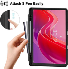 Load image into Gallery viewer, ProElite Cover for Motorola Pad 60 Neo 11 inch 2025 , Smart Flip Case Cover for Motorola Pad 60 Neo 11 inch 2025 with Pen holder, Black [Transparent back]
