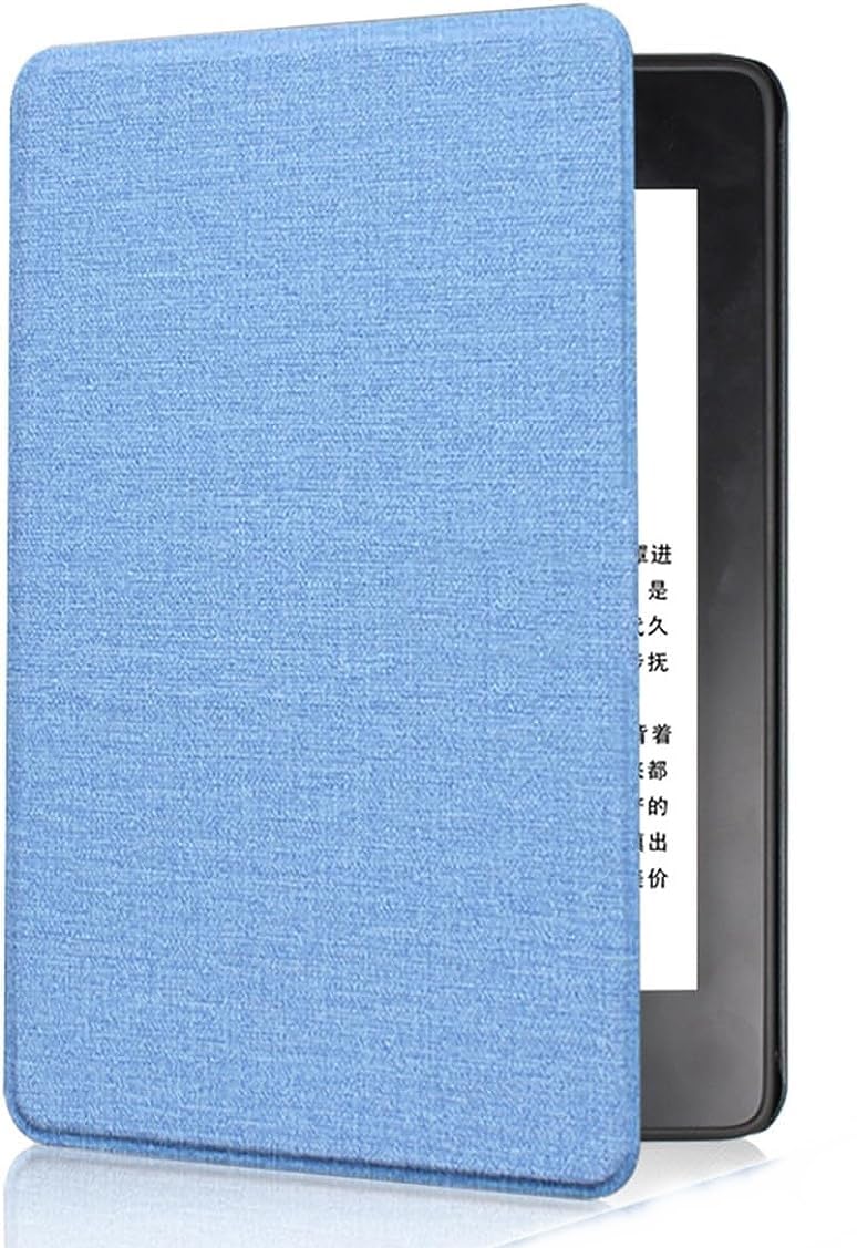 ProElite Premium Nylon Fabric Smart Flip case Cover for Amazon Kindle Paperwhite 11th Generation 6.8 inch 2021, Light Blue (Fits Signature Edition Also)