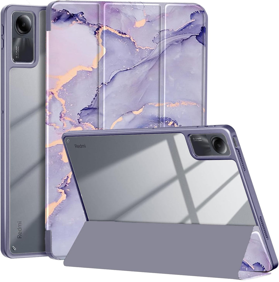 ProElite Case Cover for Redmi Pad SE 11 inch Cover, Transparent Flip Case for Redmi Pad SE 11 inch [Supports Auto Sleep Wake Function], Marble Lilac