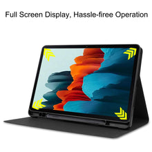 Load image into Gallery viewer, ProElite Cover for Samsung Galaxy Tab S9 FE+/S9 Plus/S10+ 12.4 inch Cover Case, Smart Flip case Cover for Samsung Galaxy Tab S9 FE Plus/S9 Plus/S10 Plus 12.4 inch with S Pen Holder, Black
