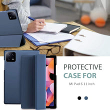 Load image into Gallery viewer, ProElite Smart Flip Case Cover for Xiaomi Mi Pad 6 11 inch, Translucent Back with Stylus Pen, Dark Blue
