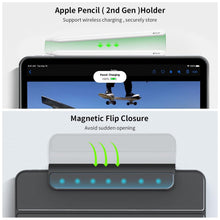 Load image into Gallery viewer, ProElite Cover for Apple iPad Air 11 inch M4/M3/M2 2026/2025/2024, Air 5th/4th Gen 10.9 inch Case , Smart Detachable Magnetic Shockproof Case Cover for iPad Air 11 M3/M2 &amp; Air 10.9 inch, Black
