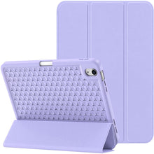 Load image into Gallery viewer, ProElite Smart Flip Case Cover for Apple iPad (A16) 11th/10th Generation (2025/2022) [with Pencil Holder] [Honey Comb Series] - Light Purple
