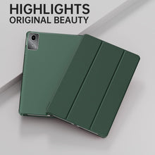 Load image into Gallery viewer, ProElite Case Cover for Lenovo Tab M11 11 inch Cover, Smart Flip Case Lenovo Tab M11 11 inch Translucent Back with Stylus Pen, Dark Green
