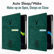 Load image into Gallery viewer, ProElite Case Cover for Motorola Pad 70 Pro 13 inch 2026, Deer Flip case Cover for Moto Pad 70 Pro 13 inch Case with Pen Holder [Auto Sleep Wake Feature], Dark Green
