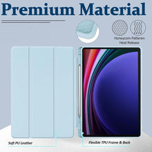 Load image into Gallery viewer, ProElite Cover for Samsung Galaxy Tab S10 Lite 10.9&quot;/ Tab S9 FE 10.9 inch/Tab S10 FE/Tab S9 11 inch Cover, Soft Flexible Flip Case with S Pen Holder, Auto Sleep Wake, [Recoil Series] - Light Blue
