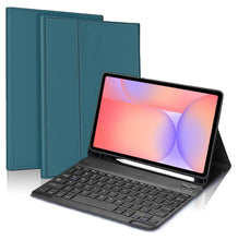 Load image into Gallery viewer, ProElite Keyboard case for Samsung Galaxy Tab S9 FE 10.9/Tab S10 Lite 10.9&quot;/S10 FE 10.9 inch/S9 11 inch with S Pen Holder, Magnetic Detachable Wireless Bluetooth Keyboard, Dark Green
