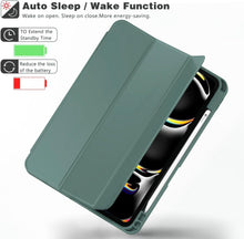 Load image into Gallery viewer, ProElite Case Cover for Apple iPad Pro 11 M4 2024 5th Gen Cover, Pencil Case for iPad Pro 11 2024 with Pencil Holder, Auto Sleep Wake [Soft Flexible Case] Recoil Series - Dark Green
