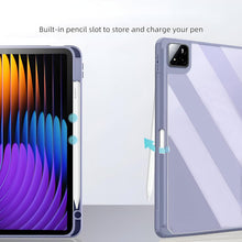 Load image into Gallery viewer, ProElite Cover for Xiaomi Mi Pad 8/Pad 8 Pro 11.2 inch case Cover, Transparent Flip Case for Mi Pad 8/Pad 8 Pro 11.2 inch with Pen Holder (Supports Auto Sleep Wake Function), Lavender
