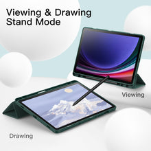 Load image into Gallery viewer, ProElite Cover for Samsung Galaxy Tab S10 Lite 10.9&quot;/ Tab S9 FE 10.9 inch/Tab S10 FE/Tab S9 11 inch Cover, Soft Flexible Flip Case with S Pen Holder, Auto Sleep Wake, [Recoil Series] - Dark Green
