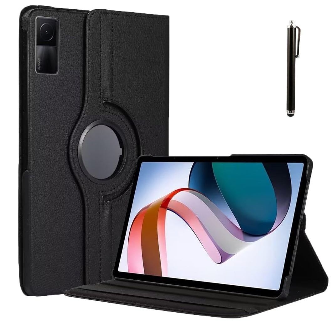 ProElite 360 Rotatable Smart Flip Case Cover for Redmi Pad 10.6 inch Tablet with Stylus Pen, Black