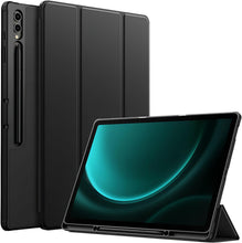 Load image into Gallery viewer, ProElite Cover for Galaxy Tab S7 FE/S7+/S8+ 12.4&quot; Cover, Soft Flexible Flip Case Cover with S Pen Holder for Galaxy Tab S7 FE/S7 Plus/S8 Plus 12.4 inch, Support Auto Sleep Wake, [Recoil Series]- Black
