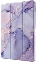 Load image into Gallery viewer, ProElite Case Cover for Apple iPad (A16) 11th/10th Generation (2025/2022), Transparent case Cover with Pencil Holder for iPad 11th/10th Gen 2025/2022, Marble Purple

