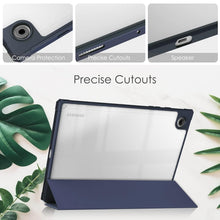Load image into Gallery viewer, ProElite Cover for Samsung Galaxy Tab A11 Plus 11 inch 2025, Smart Flip Case Cover for Samsung Galaxy Tab A11 Plus 11 inch 2025 with Pen Holder, Dark Blue [Transparent Back]
