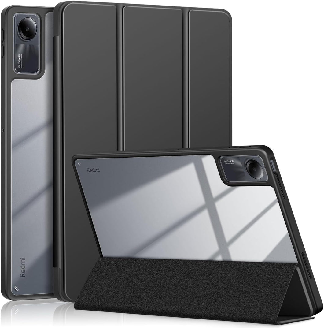 ProElite Case Cover for Redmi Pad SE 11 inch Cover, Transparent Flip Case for Redmi Pad SE 11 inch [Supports Auto Sleep Wake Function], Black