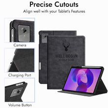 Load image into Gallery viewer, ProElite Cover for Lenovo Idea Tab Plus 12.1 inch 2025 Case Cover, Deer Smart Flip Case Cover for Lenovo Idea Tab Plus 12.1 inch 2025 Tablet with Pen Holder, Dark Blue
