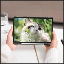 Load image into Gallery viewer, ProElite Cover for Samsung Galaxy Tab S10 Lite 10.9"/ Tab S9 FE 10.9 inch/Tab S10 FE/Tab S9 11" Cover Case, Smart Flip Case Cover with S Pen Holder, Flowers [Transparent Back]
