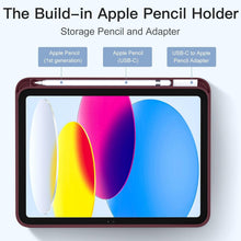 Load image into Gallery viewer, ProElite Smart Case for iPad (A16) 11th/10th Generation (2025/2022) [Auto Sleep/Wake Cover] [Left Side Pencil Holder] [Soft Flexible Case] Recoil Series - Wine
