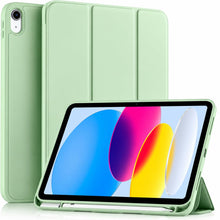 Load image into Gallery viewer, ProElite Smart Case for iPad (A16) 11th/10th Generation (2025/2022) [Auto Sleep/Wake Cover] [Left Side Pencil Holder] [Soft Flexible Case] Recoil Series - Matcha Green
