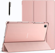 Load image into Gallery viewer, ProElite Smart Flip Case Cover for Samsung Galaxy Tab A7 Lite 8.7&quot; SM-T220/225 Translucent Back with Stylus Pen, Rose Gold
