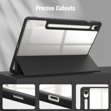Load image into Gallery viewer, ProElite Cover for Samsung Galaxy Tab S9 FE 10.9/S10 FE 10.9 inch Cover Case, Smart Flip Case Cover for Samsung Galaxy Tab S10/S9 FE 10.9 inch with S Pen holder, Grey [Transparent back]
