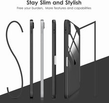 Load image into Gallery viewer, ProElite Case Cover for Apple iPad (A16) 11th/10th Generation (2025/2022), Transparent case Cover with Pencil Holder for iPad 11th/10th Gen 2025/2022, Black
