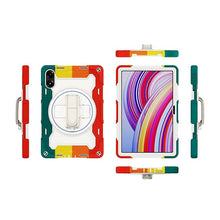 Load image into Gallery viewer, ProElite for Redmi Pad Pro 12.1 inch case, Rugged 3 Layer Armor case Cover for Redmi Pad Pro 12.1 inch with Hand Grip and Rotating Kickstand with Shoulder Strap, Rainbow Red
