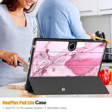 Load image into Gallery viewer, ProElite Case Cover for OnePlus Pad Lite 11 inch Case, Slim Trifold Flip case Cover for OnePlus Pad Lite 11 inch Case Tablet [Auto Sleep Wake Feature], Marble Pink
