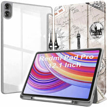 Load image into Gallery viewer, ProElite Case Cover for Redmi Pad Pro 12.1 inch Cover, Transparent Flip Case for Redmi Pad Pro 12.1 inch [Supports Auto Sleep Wake Function], Eiffel
