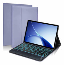 Load image into Gallery viewer, ProElite TouchPad Keyboard case for Oppo Pad 5 12.1 inch, Magnetic Detachable Wireless Bluetooth TouchPad Keyboard for Oppo Pad 5 12.1 inch Built-in 7-Colors Backlit, Lavender
