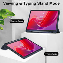 Load image into Gallery viewer, ProElite Cover for Lenovo Tab M11 Case Cover, Smart Flip Case Cover for Lenovo Tab M11 11 inch with Pen Holder, Dark Blue [Transparent Back]
