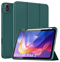 Load image into Gallery viewer, ProElite Cover for Xiaomi Redmi Pad 2 11 inch Case, Soft Flexible Flip Case Cover for Xiaomi Redmi Pad 2 11 inch with Pen Holder, Support Auto Sleep Wake, [Recoil Series] - Dark Green
