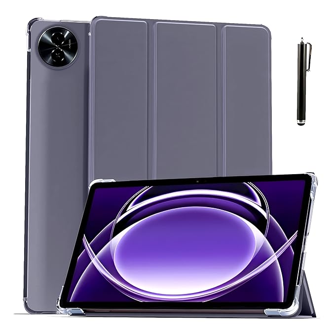 ProElite Case Cover for Realme Pad 2 Lite 10.95 inch Cover, Smart Flip Case Cover for Realme Pad 2 Lite 10.95 inch Translucent Back with Stylus Pen, Lavender