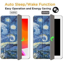 Load image into Gallery viewer, ProElite Smart Case for iPad 10.2 inch 2021 9th/8th/7th Gen [Auto Sleep/Wake Cover] [Pencil Holder] [Soft Flexible Case] Recoil Series - Starry Night with Stylus Pen
