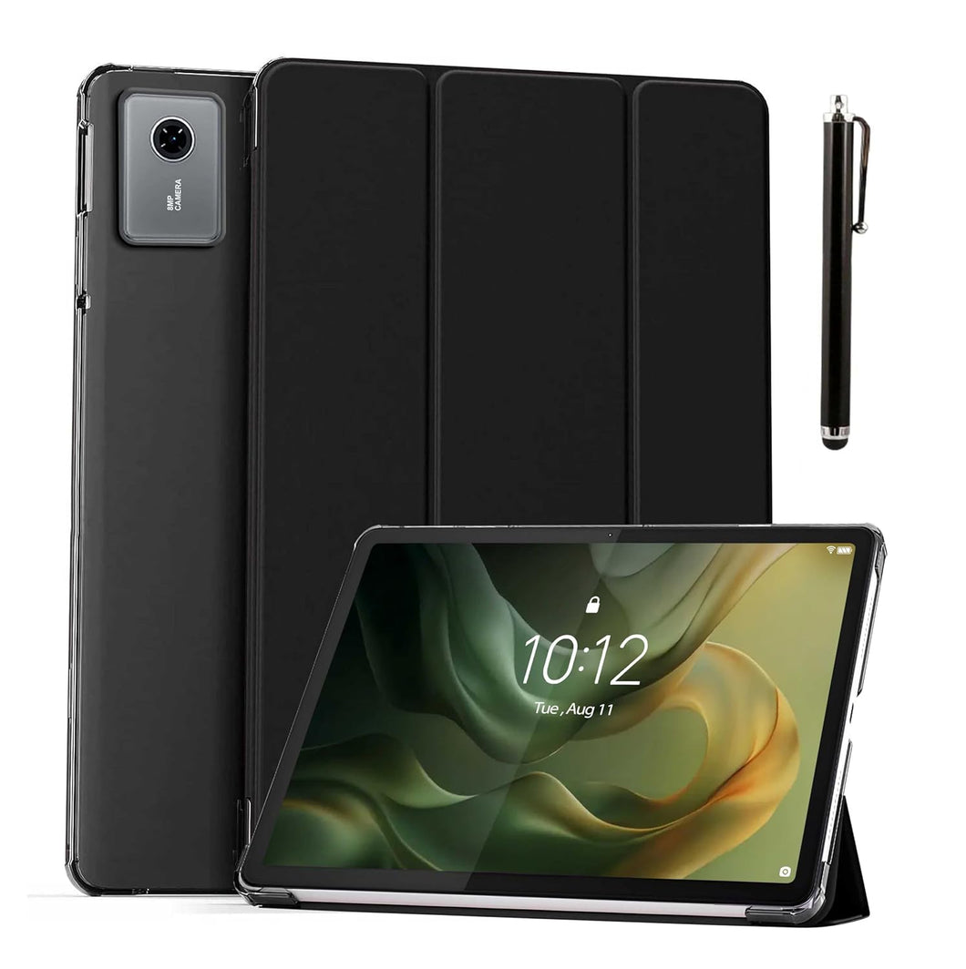 ProElite Case Cover for Motorola Pad 60 Neo 11 inch 2025 Cover, Smart Flip Case Motorola Pad 60 Neo 11 inch 2025 Tablet Translucent Back with Stylus Pen, Black
