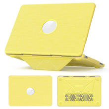 Load image into Gallery viewer, ProElite Case for MacBook Neo 13 inch 2026, Fabric Material Hard Shell with Slim TPU Bumper and Fold Kickstand, Yellow

