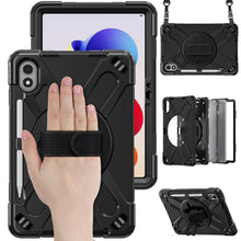 Load image into Gallery viewer, ProElite for Xiaomi Redmi Pad 2 Pro 12.1 inch Case, Rugged 3 Layer Armor case Cover for Xiaomi Redmi Pad 2 Pro 12.1 inch Case with Hand Grip and Rotating Kickstand with Shoulder Strap, Black
