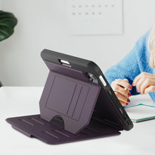 Load image into Gallery viewer, ProElite Case Cover for Apple iPad Mini 6/Mini 7 8.3 inch, Smart Magnetic Shockproof Protective Case for Apple iPad Mini 6/Mini 7 8.3 inch 5 Stable Stands with Pencil Holder, Dark Purple
