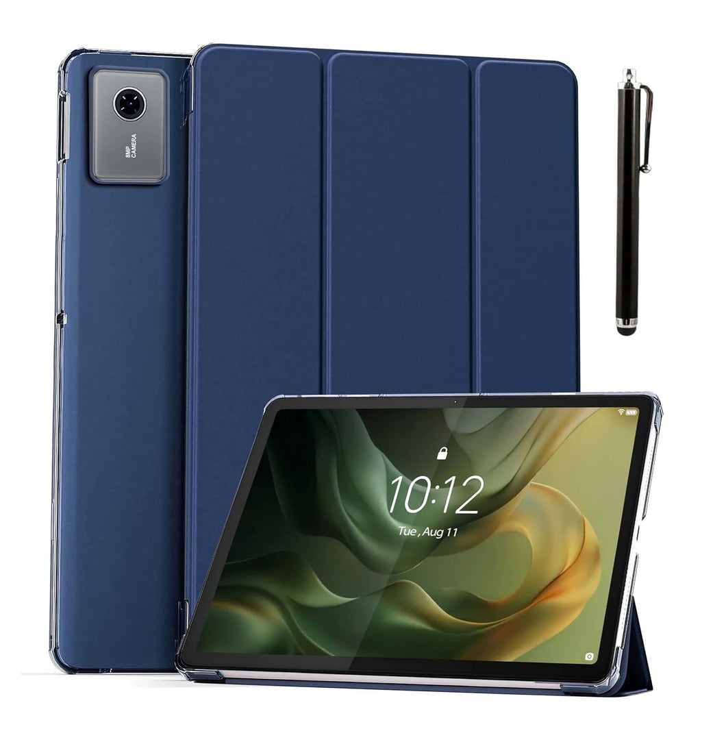 ProElite Case Cover for Motorola Pad 60 Neo 11 inch 2025 Cover, Smart Flip Case Motorola Pad 60 Neo 11 inch 2025 Tablet Translucent Back with Stylus Pen, Dark Blue