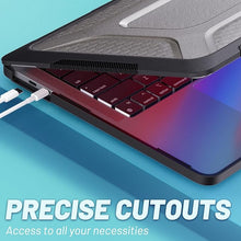 Load image into Gallery viewer, ProElite Case for MacBook Pro 13 inch Case M2 2024, 2023, 2022-2016 A2338 M1 A2251 A2289 A2159 A1989 A1708 A1706, Heavy Duty Honeycomb Hard Shell with Slim TPU Bumper and Fold Kickstand, Black
