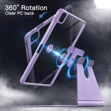 Load image into Gallery viewer, ProElite Rotating Case for Apple iPad Pro 13 inch 2024 M4 with Pencil Holder, 360 Degree Rotation Protective Stand Cover Clear Back for iPad Pro 13 2024, Auto Wake/Sleep, Lavender
