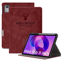 Load image into Gallery viewer, ProElite Case Cover for Lenovo idea Tab 11 inch 2025 Case, Deer Flip case Cover for Lenovo idea Tab 11 inch 2025 Case with Pen Holder [Auto Sleep Wake Feature], Wine Red
