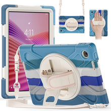 Load image into Gallery viewer, ProElite Cover for Lenovo Tab 10.1 inch 2025 Cover Case, Rugged 3 Layer Armor case Cover for Lenovo Tab 10.1 inch 2025 with Hand Grip &amp; Rotating Kickstand with Shoulder Strap, Rainbow Blue
