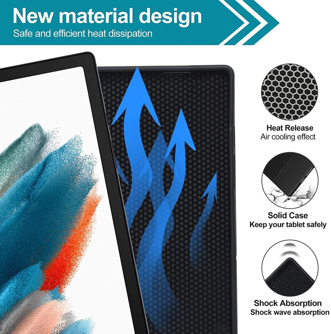 ProElite Detachable Wireless Bluetooth Keyboard flip case Cover for Samsung Galaxy tab S6 Lite 10.4 Inch 2024 SM-P610/P615 with S Pen Holder, Dark Green
