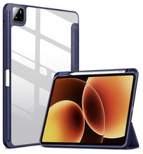 Load image into Gallery viewer, ProElite Cover for Xiaomi Mi Pad 8/Pad 8 Pro 11.2 inch case Cover, Transparent Flip Case for Mi Pad 8/Pad 8 Pro 11.2 inch with Pen Holder (Supports Auto Sleep Wake Function), Dark Blue
