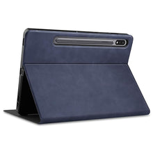 Load image into Gallery viewer, ProElite Smart Flip case Cover for Samsung Galaxy Tab S8 Plus/S7 Plus/S7 FE 12.4 Inch SM-SM-T970/T975/T976/X800/X806 with SPen Holder, Dark Blue
